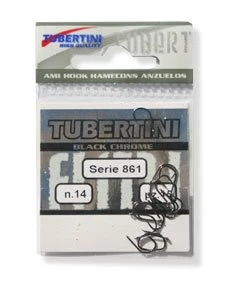 TUBERTINI Series 861 Barbless Eyed Hooks - 14