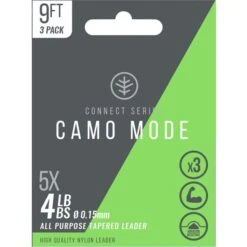 Camo Mode All Purpose Tapered Leader 3 Pack - 9ft 4lb