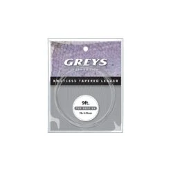 Greys Greylon Knotless Tapered Leader - 0.10mm 9ft 2lb