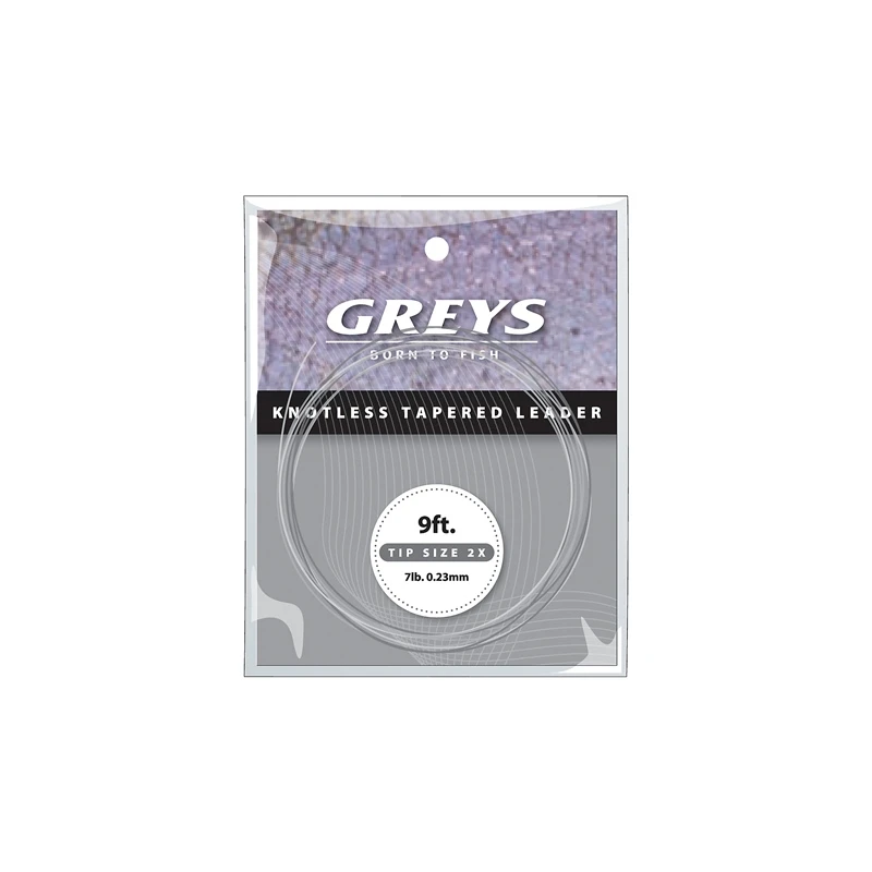 Greys Greylon Knotless Tapered Leader - 0.10mm 9ft 2lb 1 Greys Greylon Knotless Tapered Leader - 0.10mm 9ft 2lb