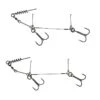 Savage Gear 7 Strand Titanium Corkscrew Stinger Rig - 2x#1/0 Hook 23kg 1pcs