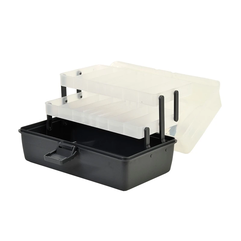 Shakespeare Cantilever Tackle Box - 30 X 17 X 14cm 2-Tray Black 1 Shakespeare Cantilever Tackle Box - 30 X 17 X 14cm 2-Tray Black