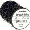 Micro Chenille Straggle String - Black