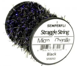 Micro Chenille Straggle String - Black