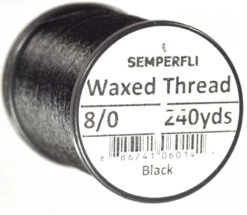 Classic Waxed Thread 240yd - 6/0 Black -Rod Venture Sales Store 48080 8
