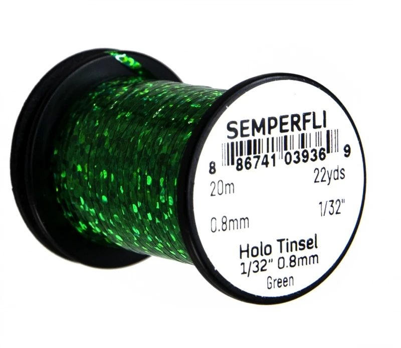 SemperFlash Flat Mirror Tinsel Spool 1/32" - Blue 2 SemperFlash Flat Mirror Tinsel Spool 1/32" - Blue - Image 2