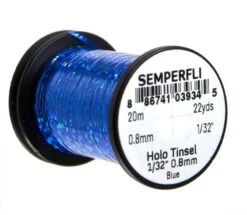 SemperFlash Flat Mirror Tinsel Spool 1/32" - Blue