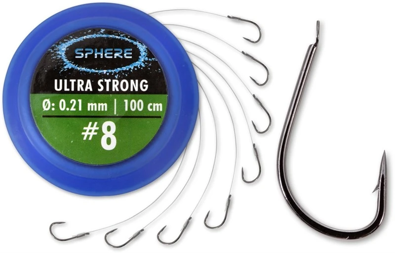 Browning Sphere Ultra Strong Black Nickle Hooks To Nylon - Sz12 4.5lb 100cm 8pc 1 Browning Sphere Ultra Strong Black Nickle Hooks To Nylon - Sz12 4.5lb 100cm 8pc