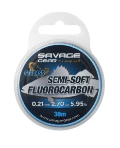 Savage Gear Semi-Soft Fluorocarbon Seabass Clear 30m - 0.21mm 2.70kg 5.95lb