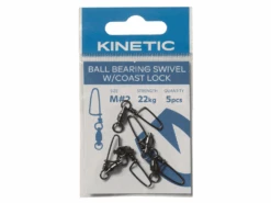 Kinetic Ball Bearing Swivel W/ Coast Lock - S - #1 - Black - 5pc