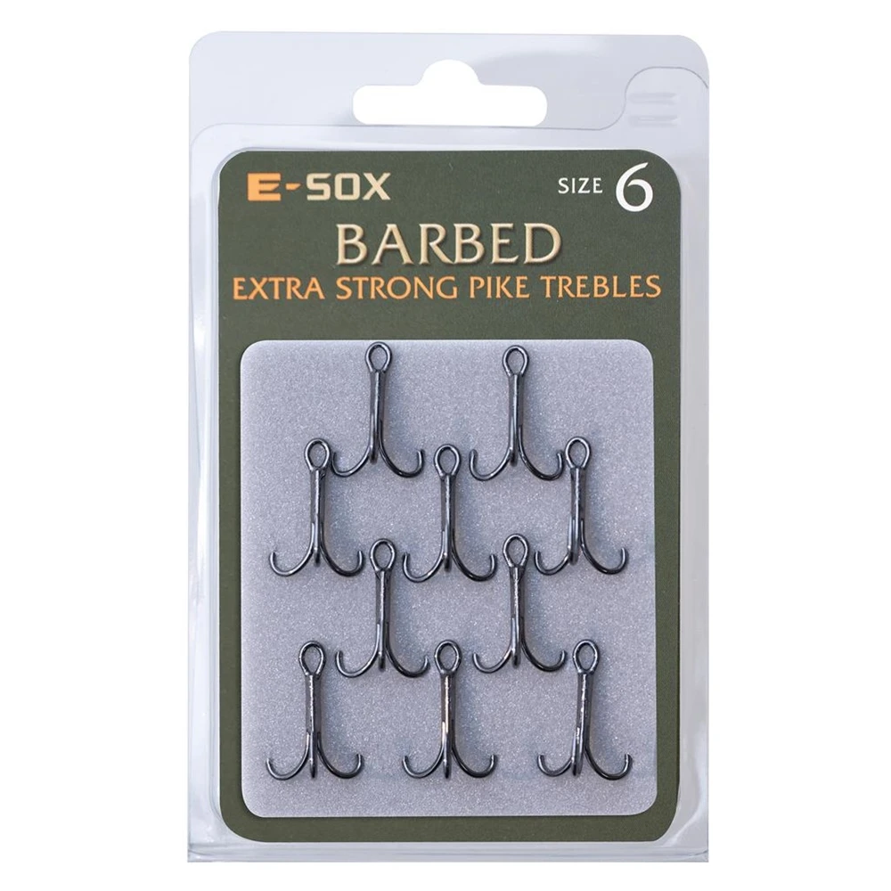 Drennan E-SOX Extra Strong Treble Hooks - Barbed Size 4 2 Drennan E-SOX Extra Strong Treble Hooks - Barbed Size 4 - Image 2