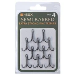 Drennan E-SOX Extra Strong Treble Hooks - Barbed Size 4 10 Drennan E-SOX Extra Strong Treble Hooks - Barbed Size 4 -Rod Venture Sales Store 54694 4