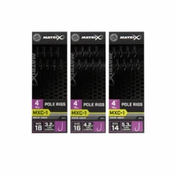 Matrix MXC-1 Pole Rigs Barbless 4" 10cm - Size 14 0.165mm 5.3lb