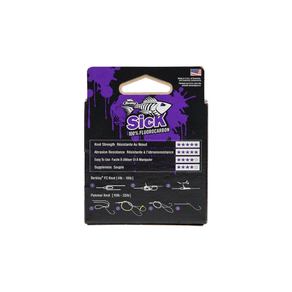 Berkley Sick Fluorocarbon 50m - 0.18mm 4 Berkley Sick Fluorocarbon 50m - 0.18mm - Image 4
